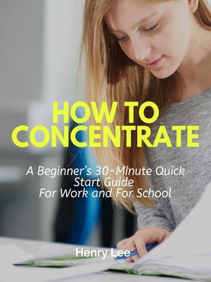 cover image of How to Concentrate